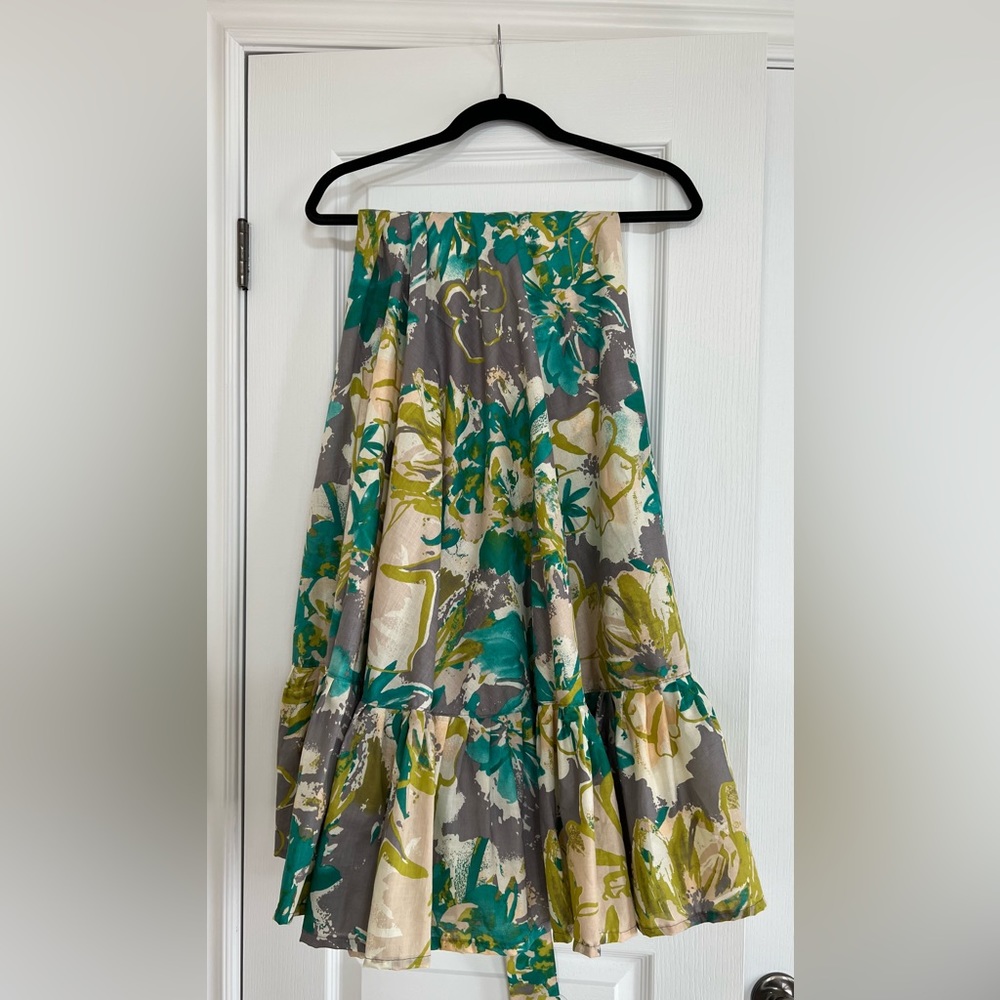 Long wrap skirt